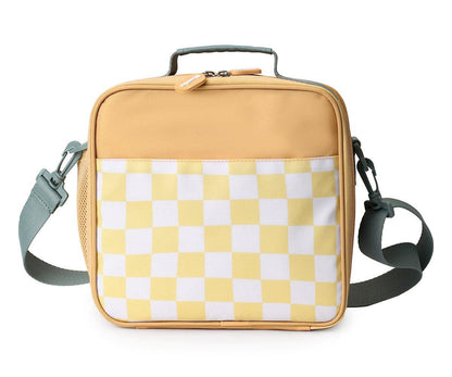 Lancheira xadrez amarelo