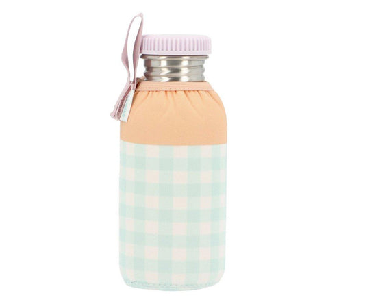 Garrafa metálica xadrez azul - 500ml