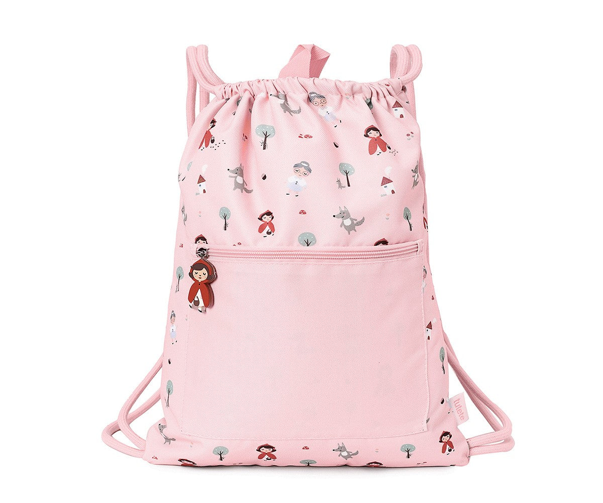 Mochila cordões capuchinho vermelho