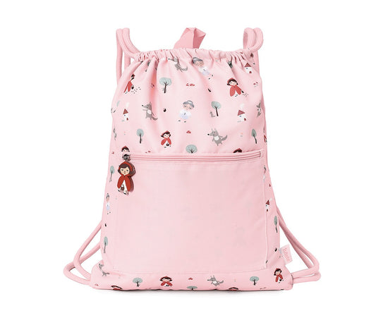 Mochila cordões capuchinho vermelho