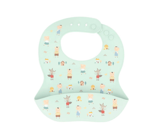 Babete silicone - 3 porquinhos