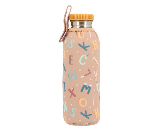 Garrafa metálica letras 750 ml