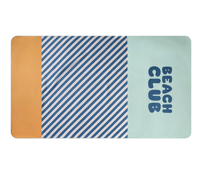 Toalha de praia microfibra - Riscas Azul