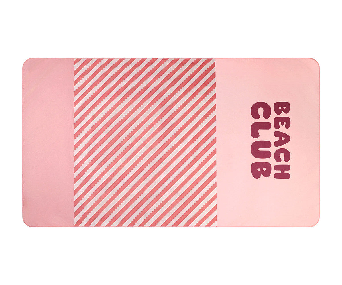 Toalha de praia microfibra - Riscas Rosa