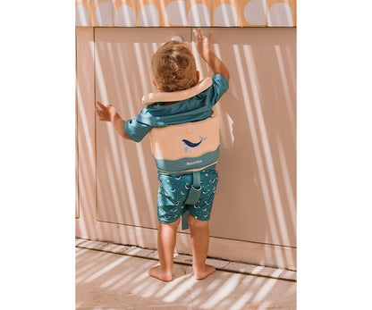 Colete de aprendizagem - Baleia Teal (1-2anos)