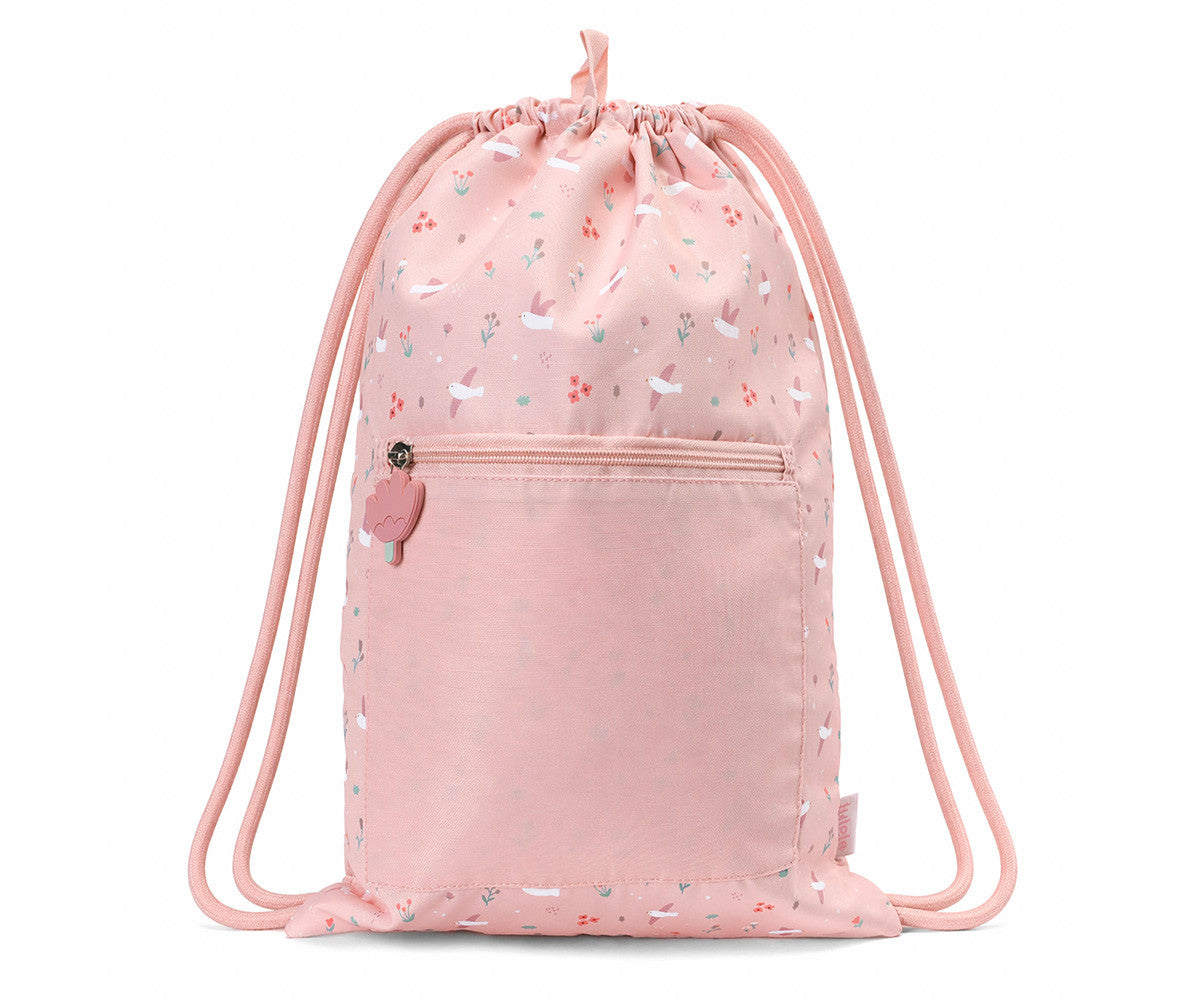Mochila cordões blossom birds