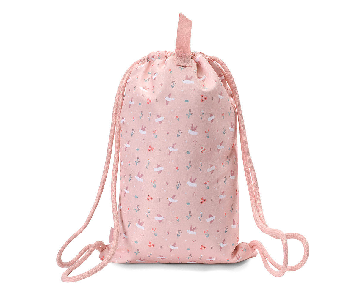 Mochila cordões blossom birds