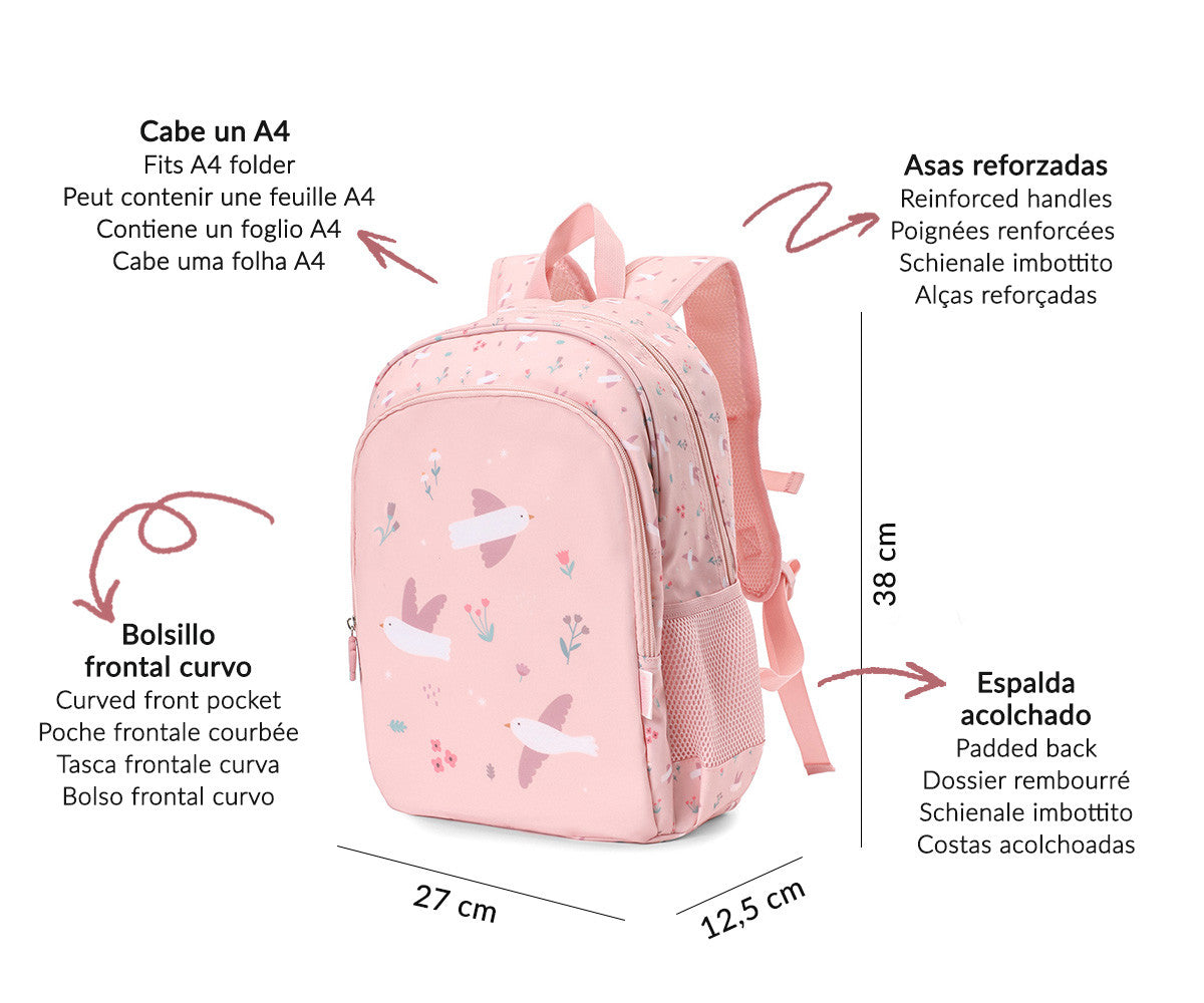 Mochila blossom birds