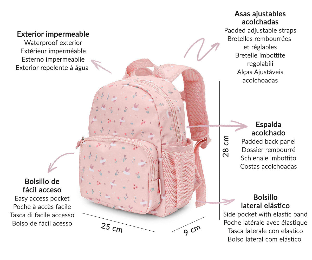 Mini mochila blossom birds