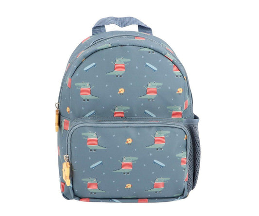 Mini mochila crocodilo azul