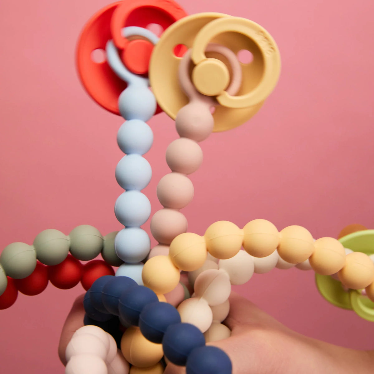 Prende chuchas beads blush