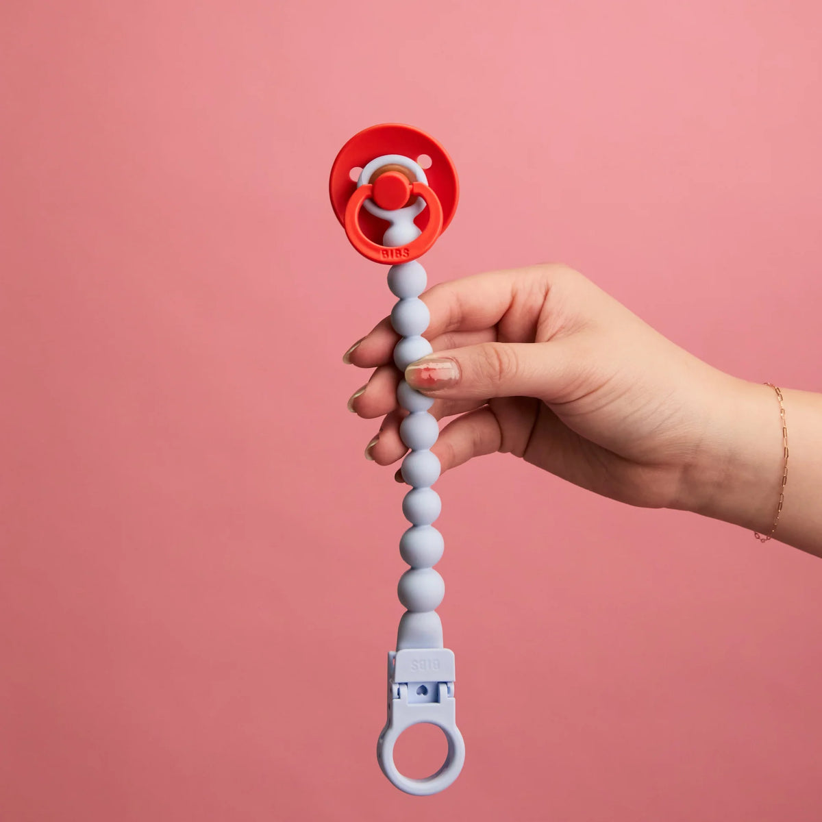 Prende chuchas beads baby blue