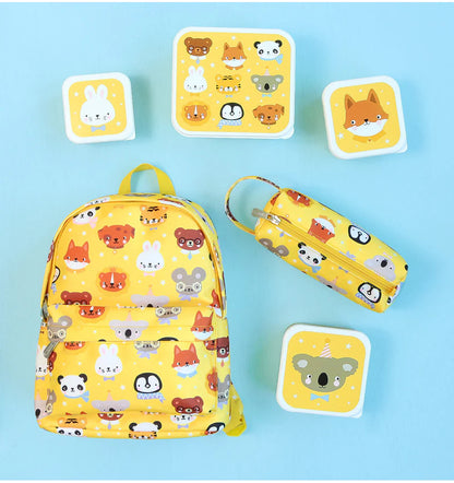 Mini mochila animais amarelo