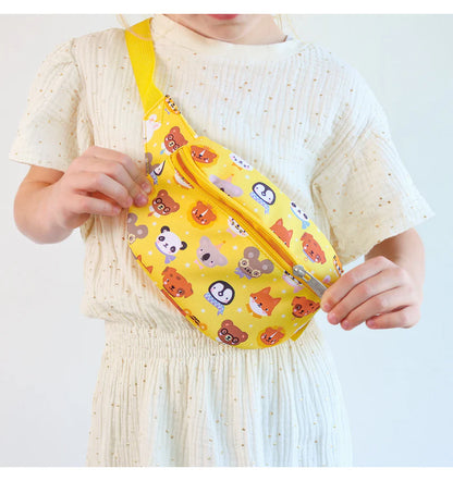 Bolsinha cintura animais amarelo