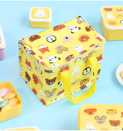 Lancheira animais amarelo