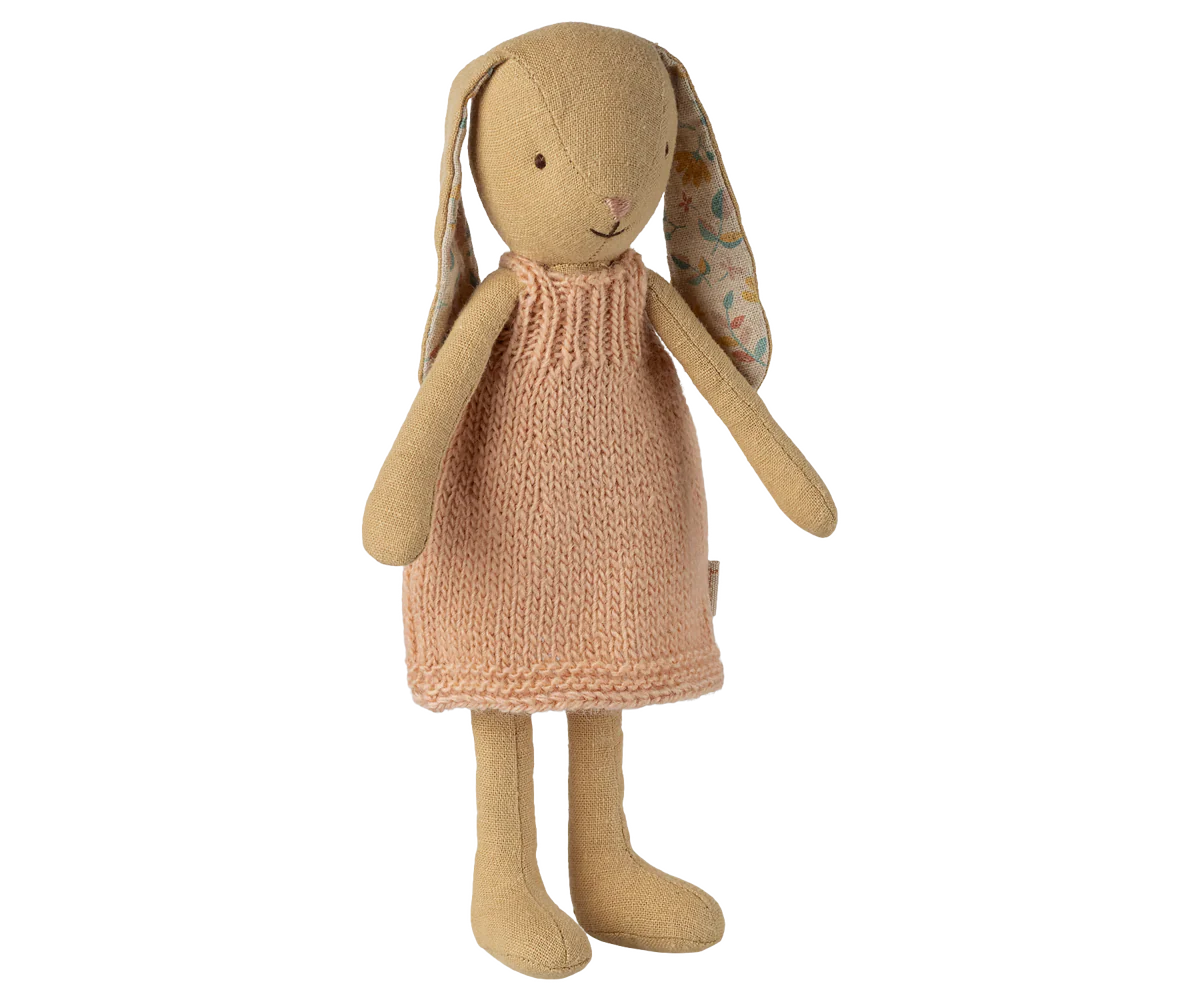 Coelhinha, Tamanho 1 - Amarelo creme - Vestido em malha