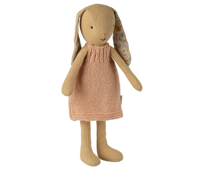 Coelhinha, Tamanho 1 - Amarelo creme - Vestido em malha