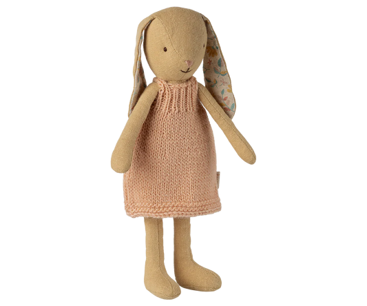 Coelhinha, Tamanho 1 - Amarelo creme - Vestido em malha