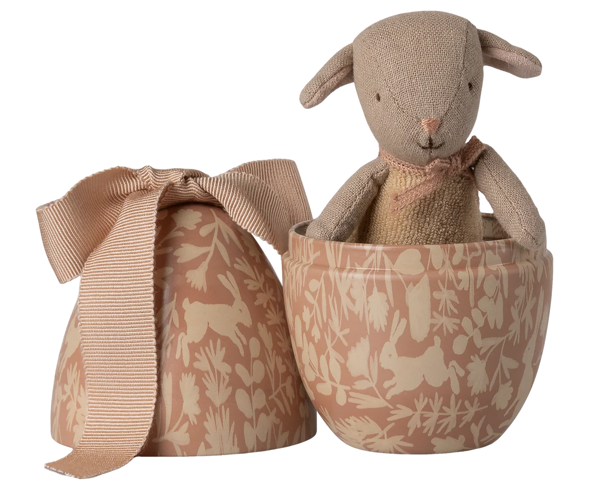 Ovo da Páscoa com Cordeirinho Micro, Pequeno – Rosa pastel