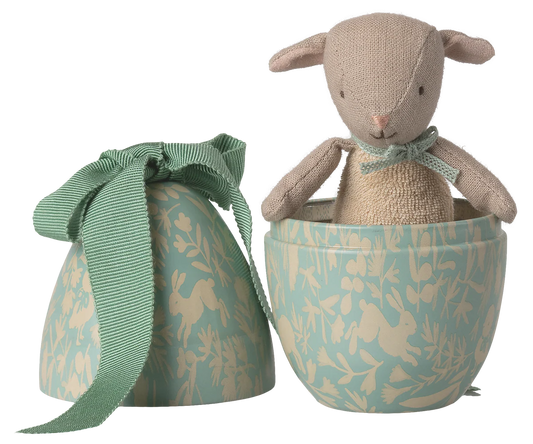 Ovo da Páscoa com Cordeirinho Micro, Pequeno – Menta Dusty