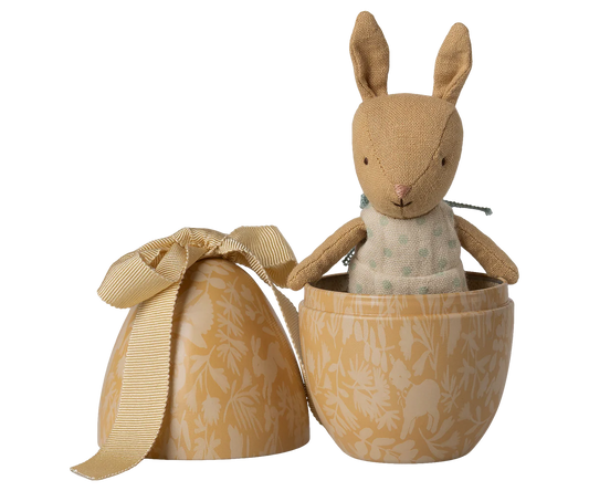 Ovo da Páscoa com Coelhinho Micro, Pequeno – Amarelo creme