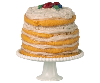 Bolo de festa e suporte para bolo, Rato - Branco