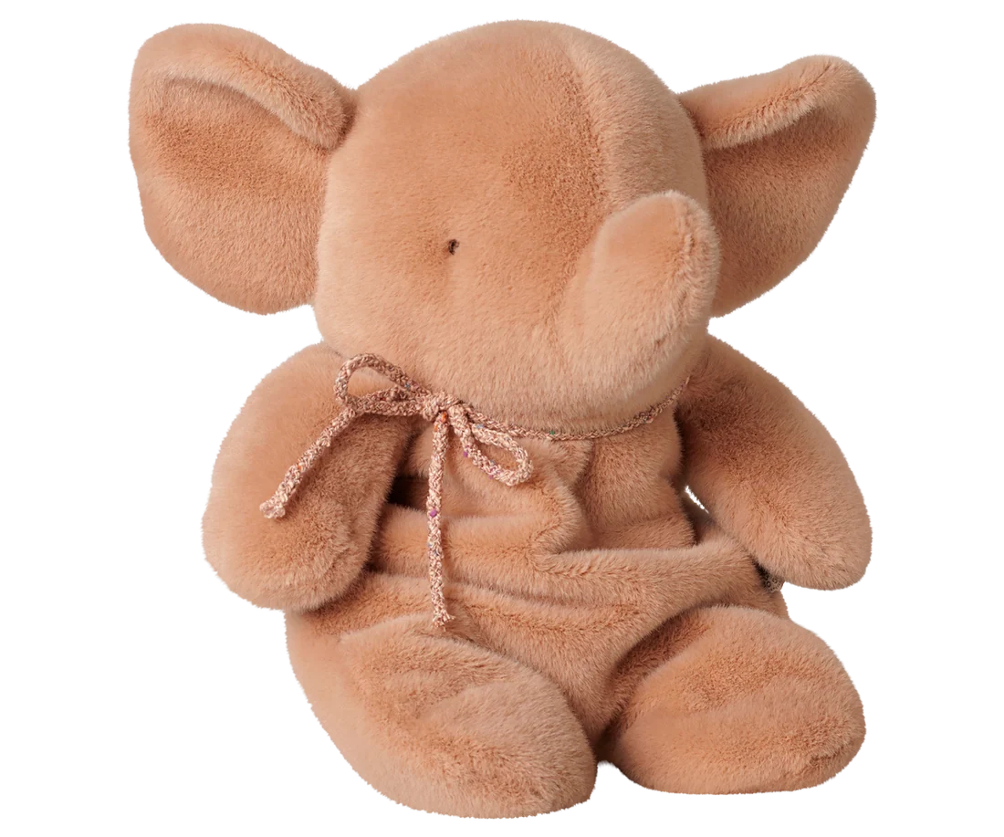 Elefante de peluche, médio - rosa vintage