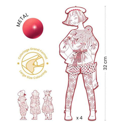 Silhuetas para colorir - Charotte