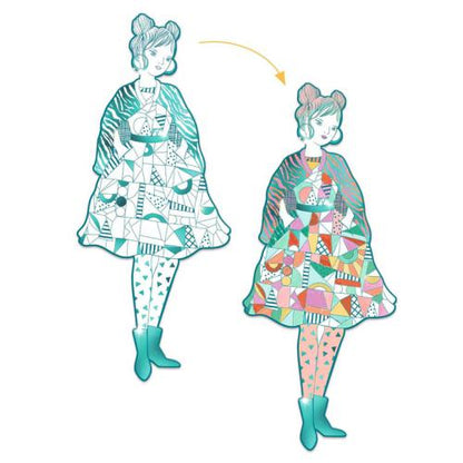 Silhuetas para colorir - Marie
