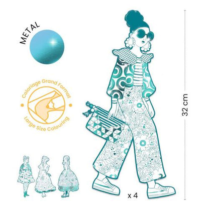 Silhuetas para colorir - Marie