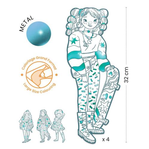 Silhuetas para colorir - Lucille