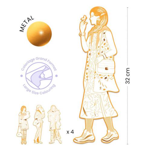 Silhuetas para colorir - Miss Cindy