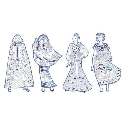 Silhuetas para colorir - Hualing