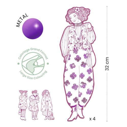 Silhuetas para colorir - Elodie