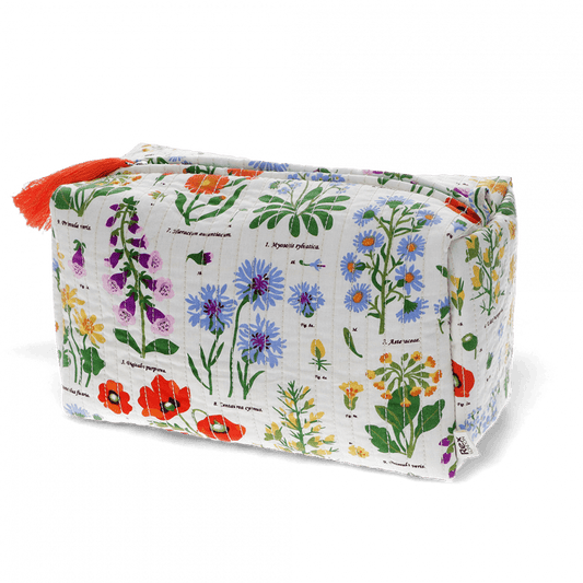 Necessaire grande acolchoado wild flowers
