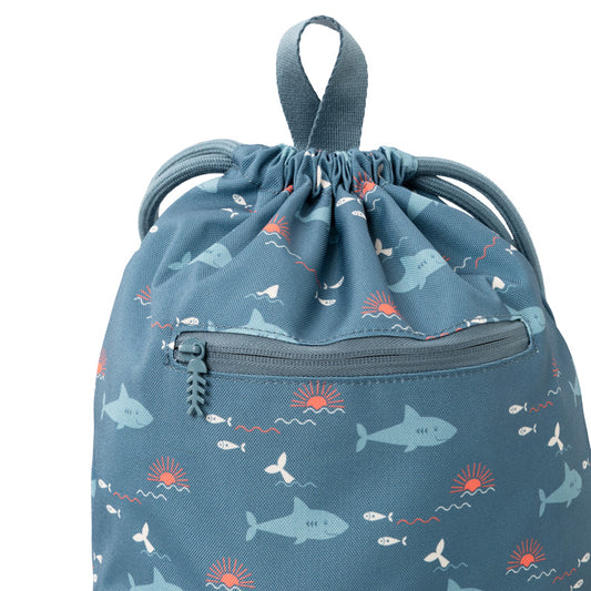 Mochila cordões tubarão