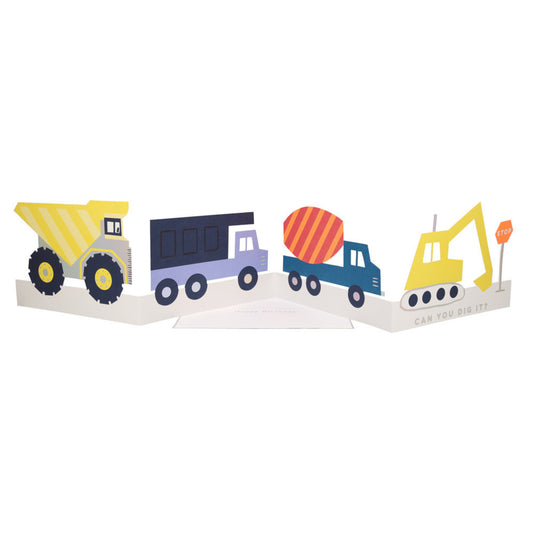 Cartão aniversário construção