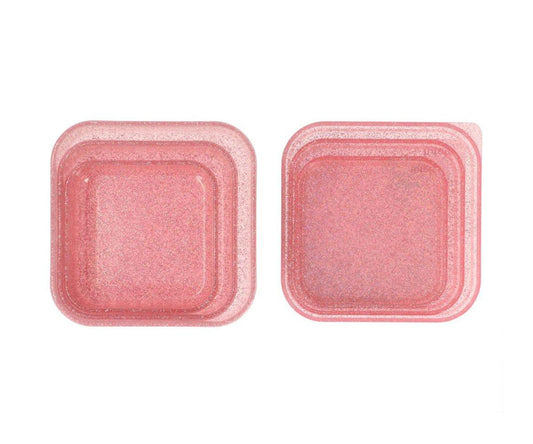 Caixas conj. 3 glitter rosa escuro