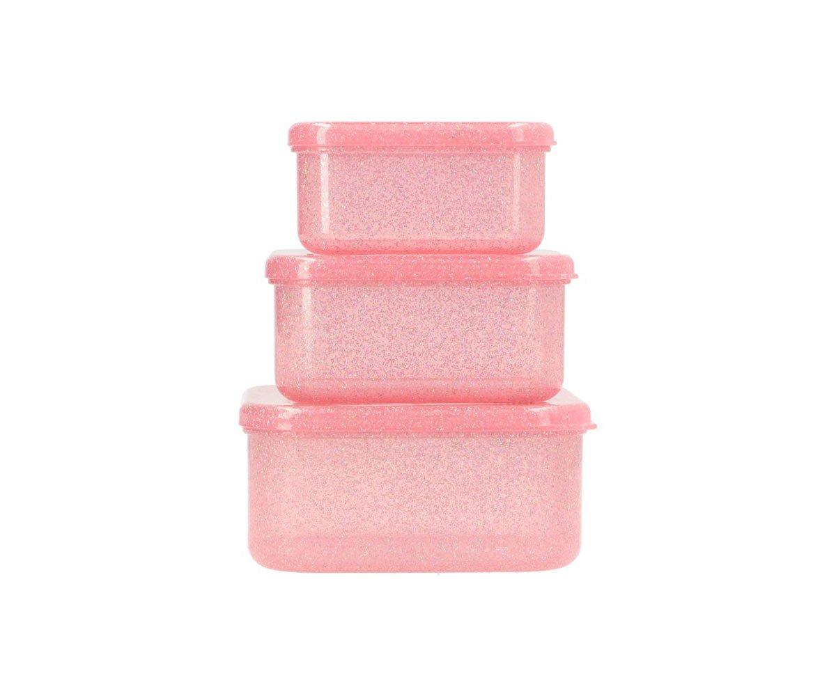 Caixas conj. 3 glitter rosa escuro