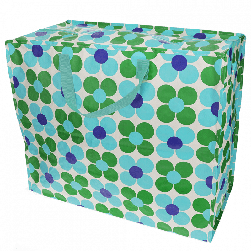Saco jumbo blue and green daisy