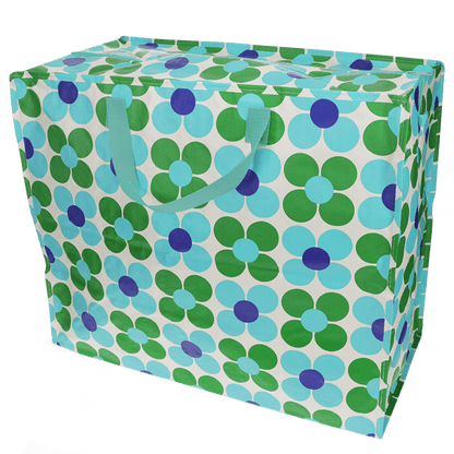 Saco jumbo blue and green daisy
