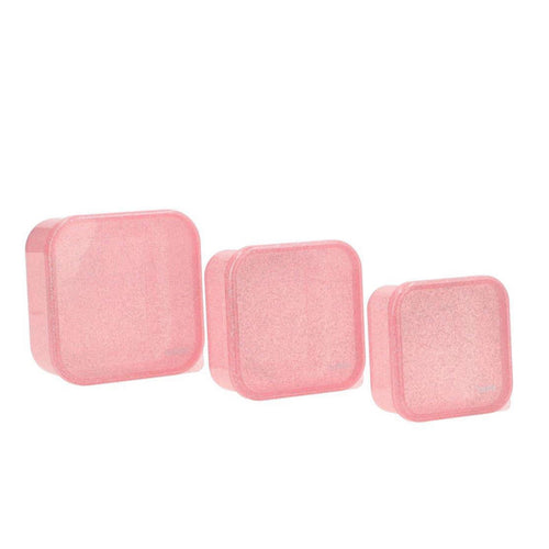 Caixas conj. 3 glitter rosa escuro