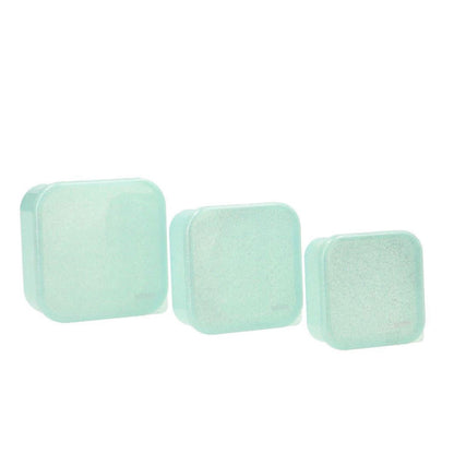 Caixas conj. 3 glitter turquesa