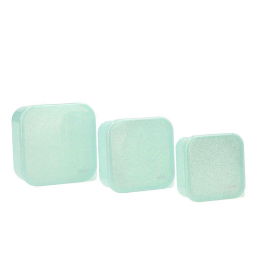 Caixas conj. 3 glitter turquesa