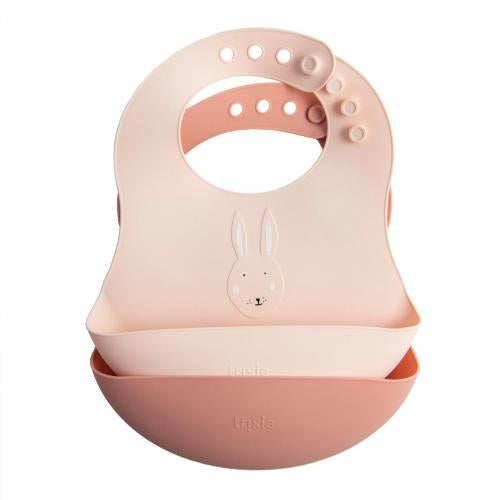 Babete silicone trixie conj. 2 - coelho