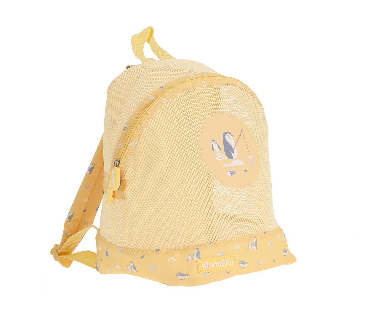 Mochila de rede pinguim amarelo