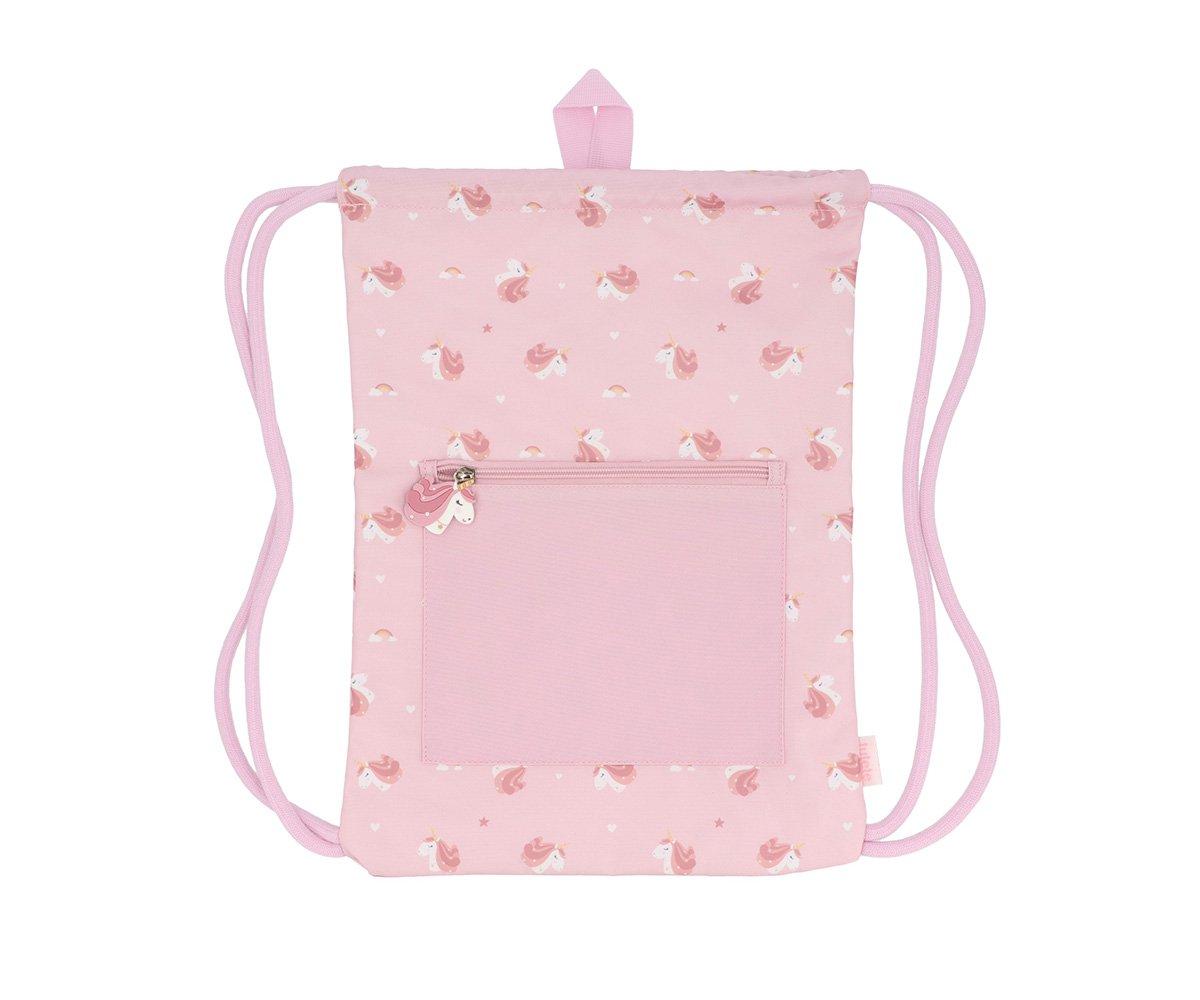Mochila cordões unicórnio