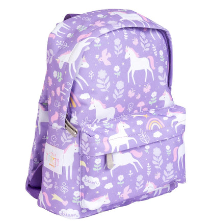 Mini mochila unicórnio roxo