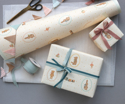 Papel de embrulho bunnies and teddies