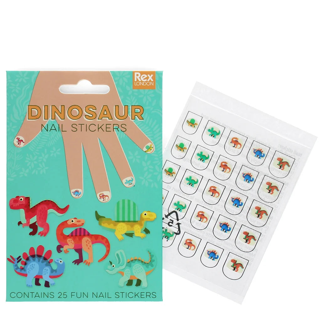 Autocolante de unhas dinossauros